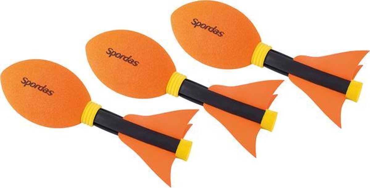 Mini Torpedos, | Set van 3 stuks | Mini Speer | | Spordas | Werpbal